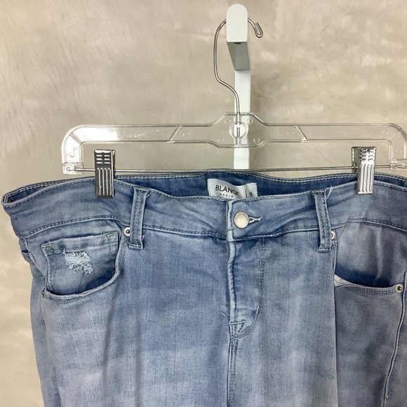 Blanqi Light Wash Distressed Maternity Skinny Jeans 12 - Picture 2 of 7